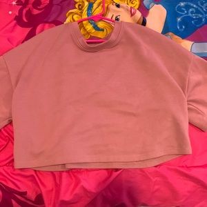 Pink crop top shirt